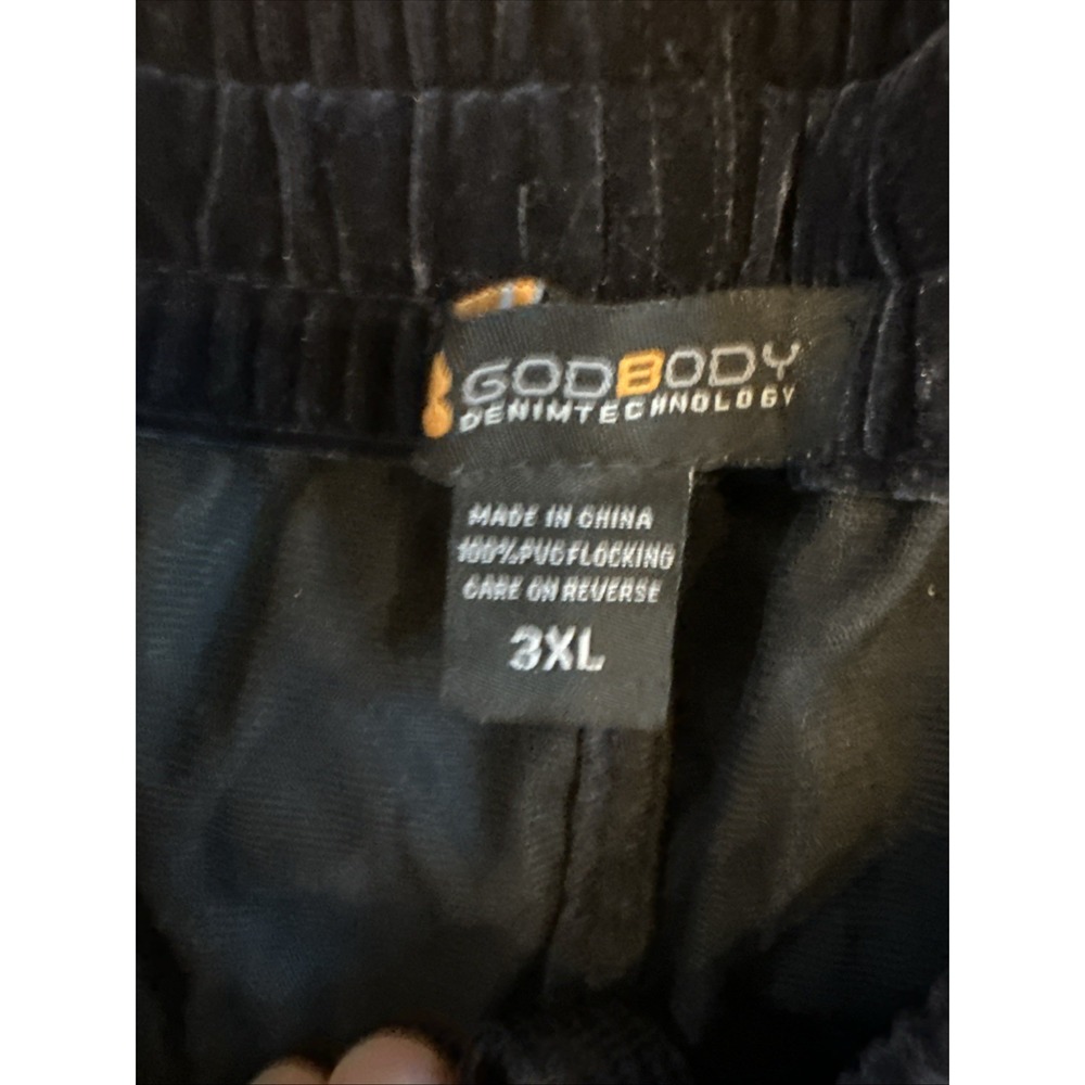 GODBODY Velour Track Suit Jacket & Pants Set Y2k  HipHop 3 XL. Perfect Condition - Picture 10 of 11